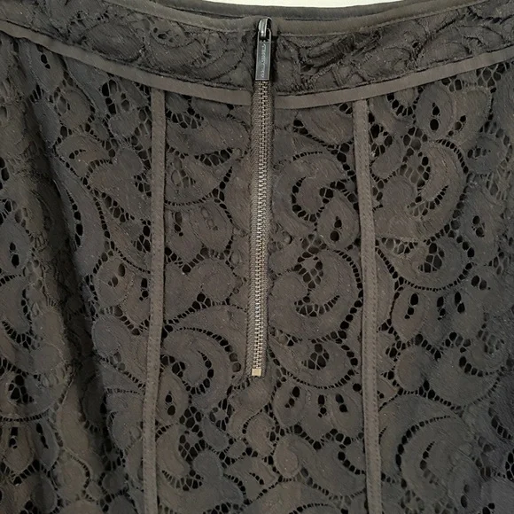 Karl Lagerfeld Black Lace Overlay Skirt - Picture 6 of 8